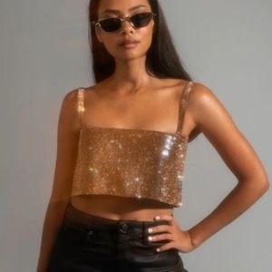 12th Tribe Shira Bronze Crop Top